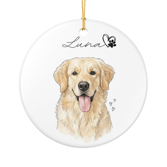 Custom Pet Ornament – Personalized Dog & Cat Ceramic Keepsake