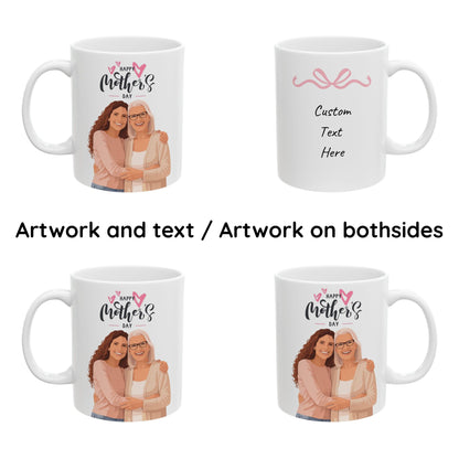 Personalized Mother's Day Mug – Custom Illustrated Photo Gift