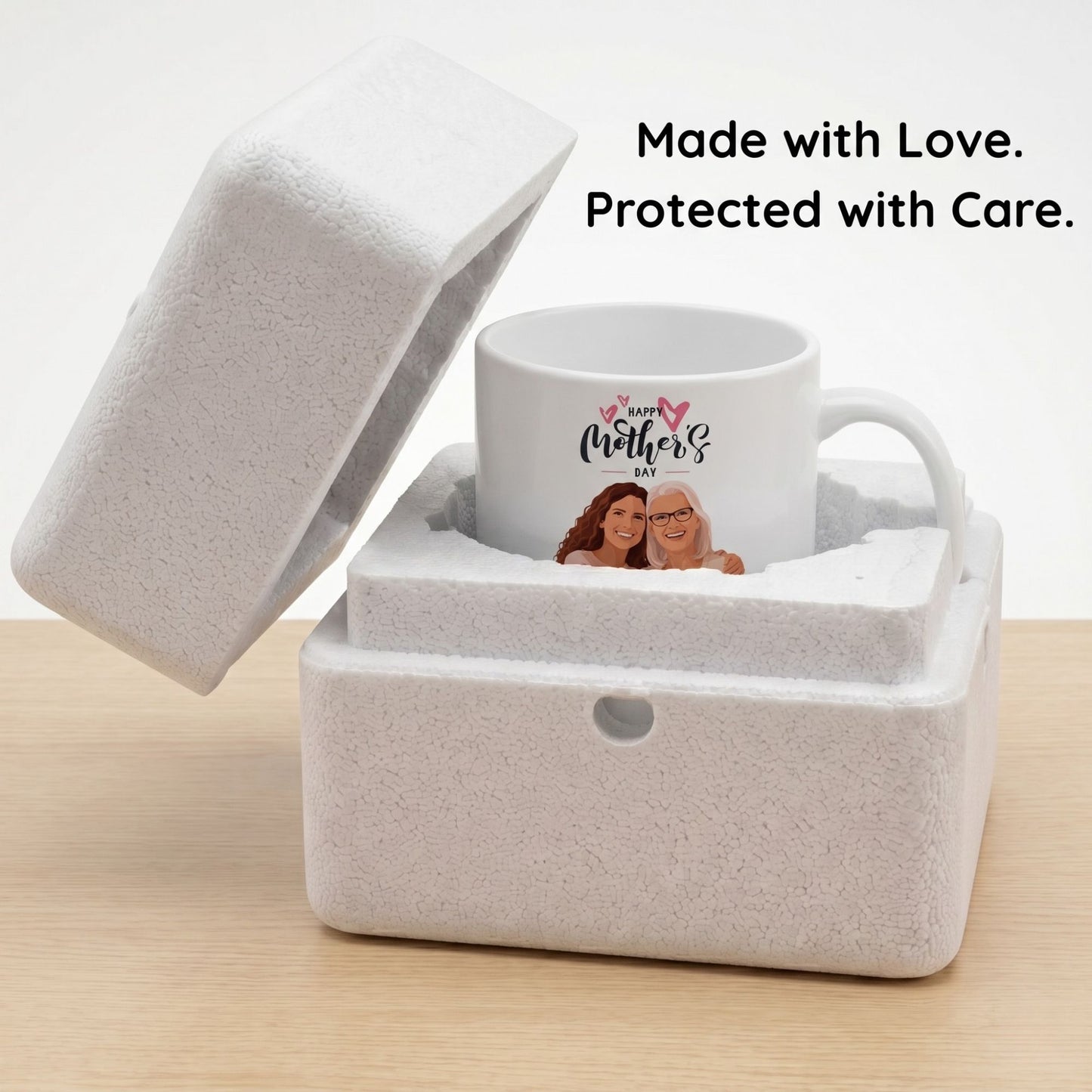 Personalized Mother's Day Mug – Custom Illustrated Photo Gift