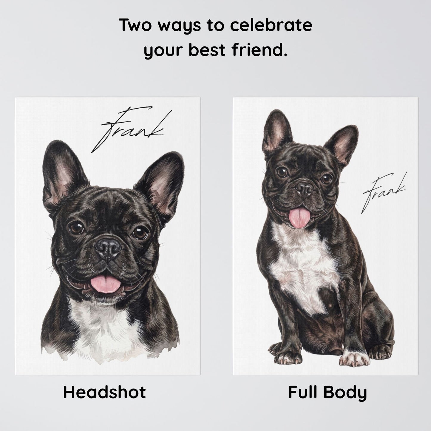 Watercolor Pet Portrait Canvas