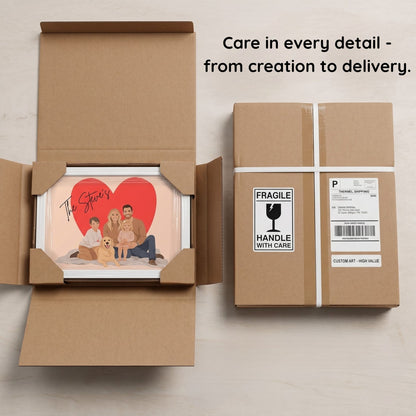 Custom Illustrated Portrait – Personalized Framed Print