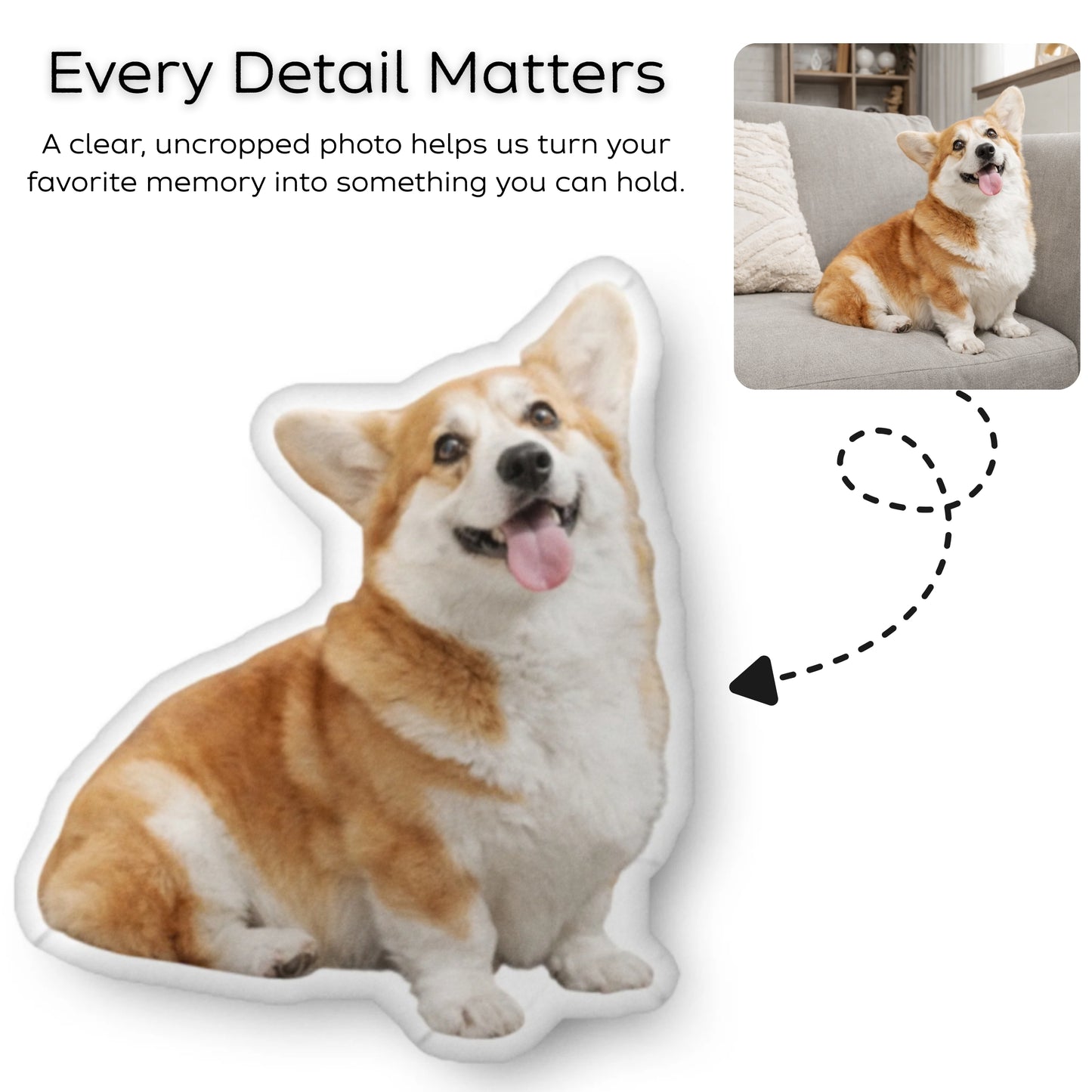 Custom Pet Shaped Pillow — Personalized from Your Photo