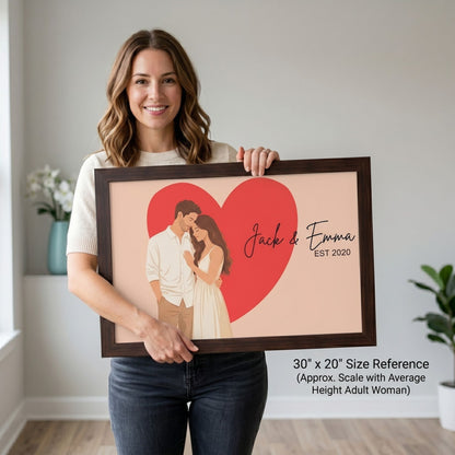 Custom Illustrated Portrait – Personalized Framed Print
