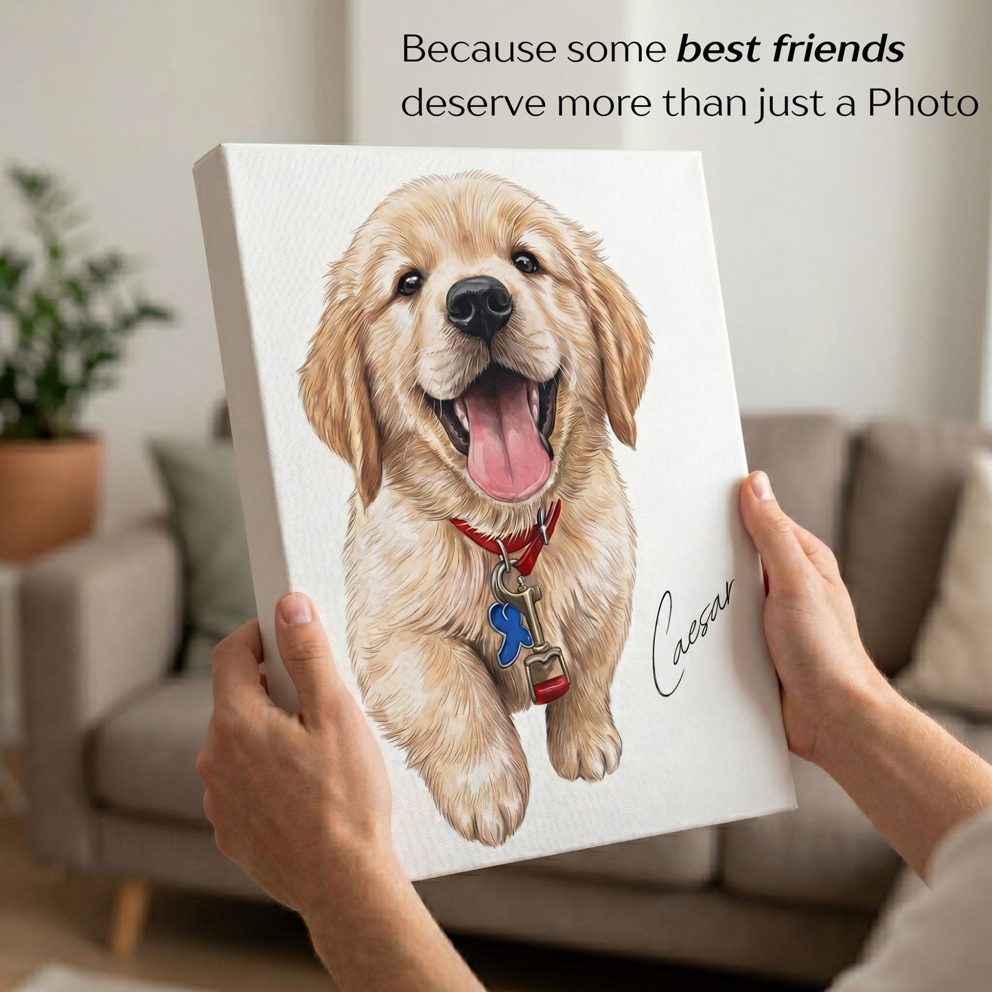 Watercolor Pet Portrait Canvas